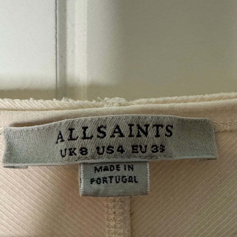 All Saints Cream Long Sleeve Bodysuit - Picture 3 of 6